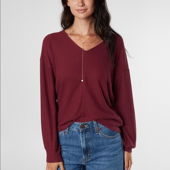 NWT LUCKY BRAND | Brushed V-Neck Sweater - Picture 2 of 3